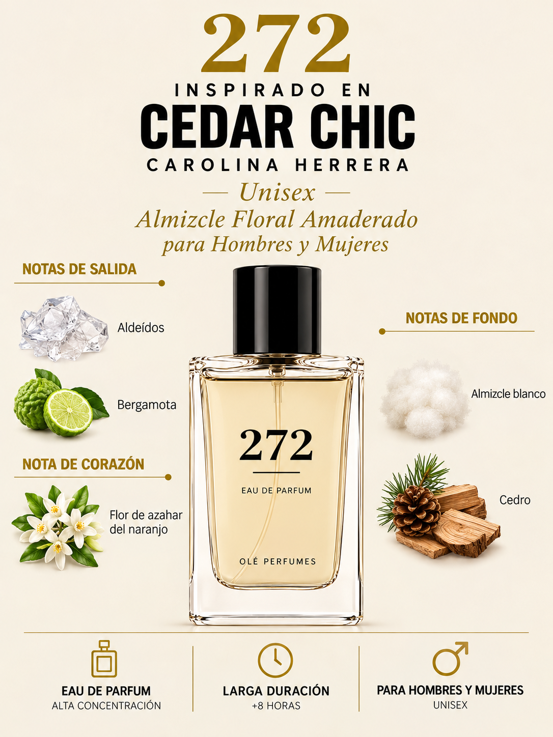 272 INSPIRADO EN CEDAR CHIC- CAROLINA HERRERA UNISEX
