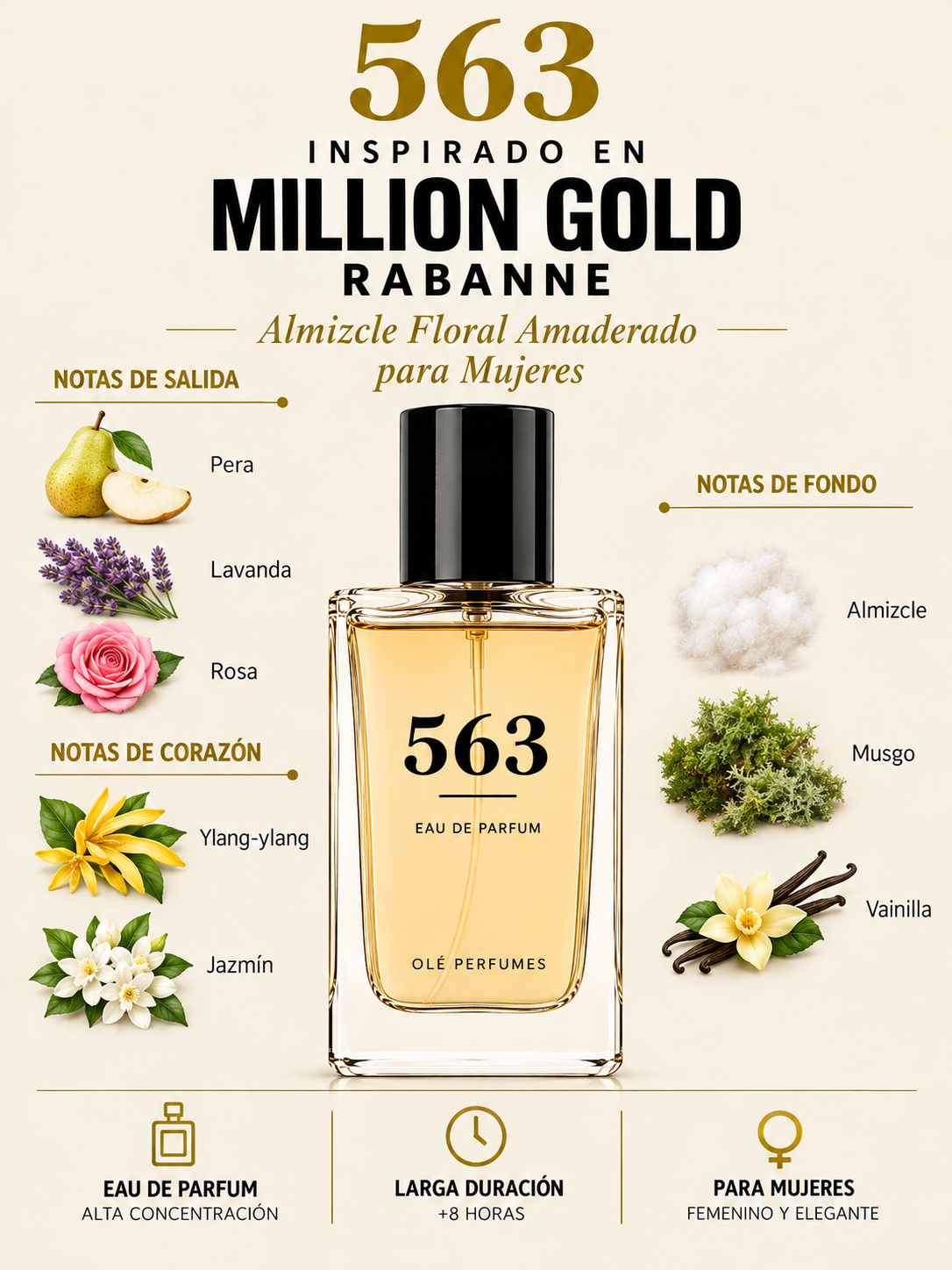 563 INSPIRADO EN Million Gold Rabanne