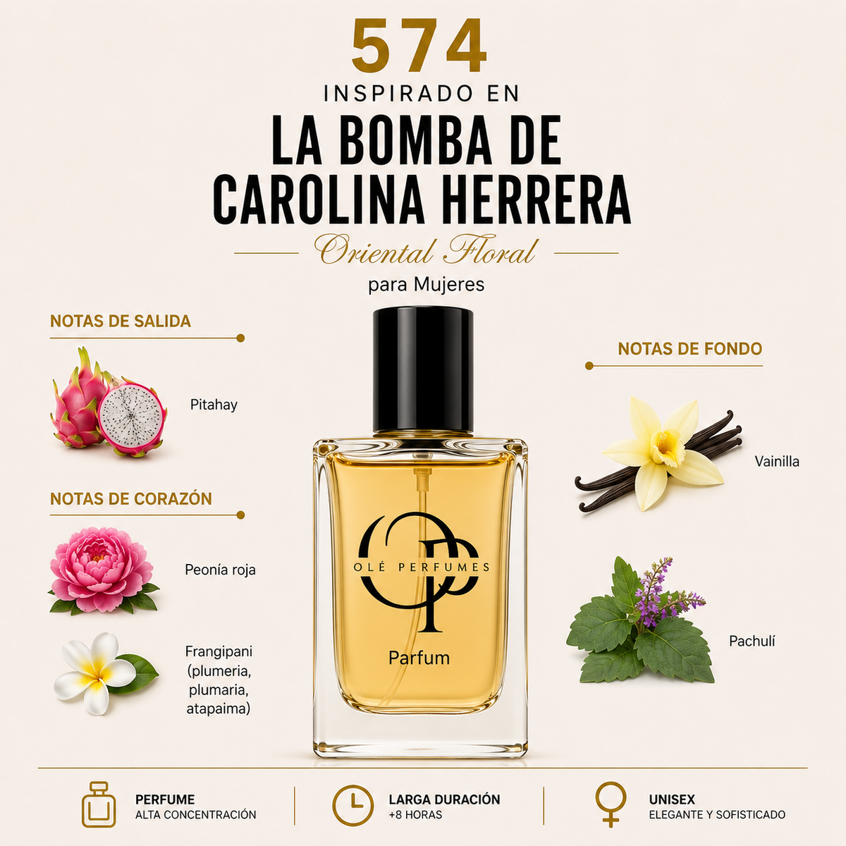 574  INSPIRADO EN LA BOMBA DE CAROLINA HERRERA
