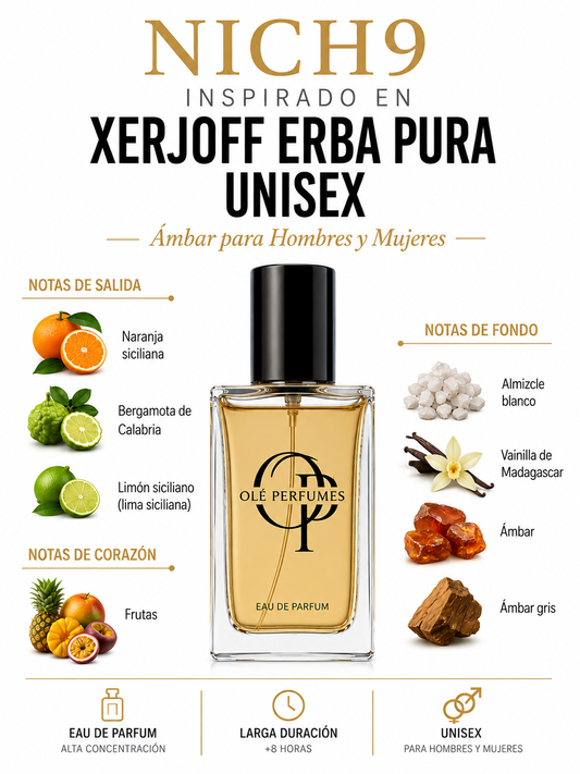 NICH9 INSPIRADO EN  XERJOFF ERBA PURA UNISEX