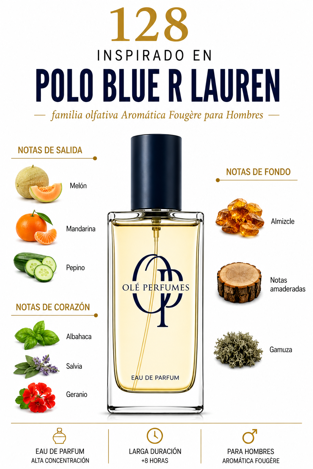 128 INSPIRADO EN POLO BLUE R LAUREN