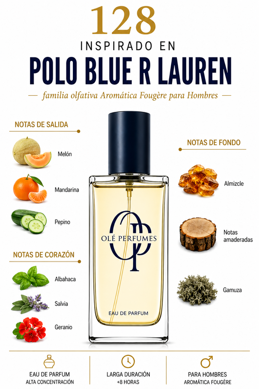 128 INSPIRADO EN POLO BLUE R LAUREN