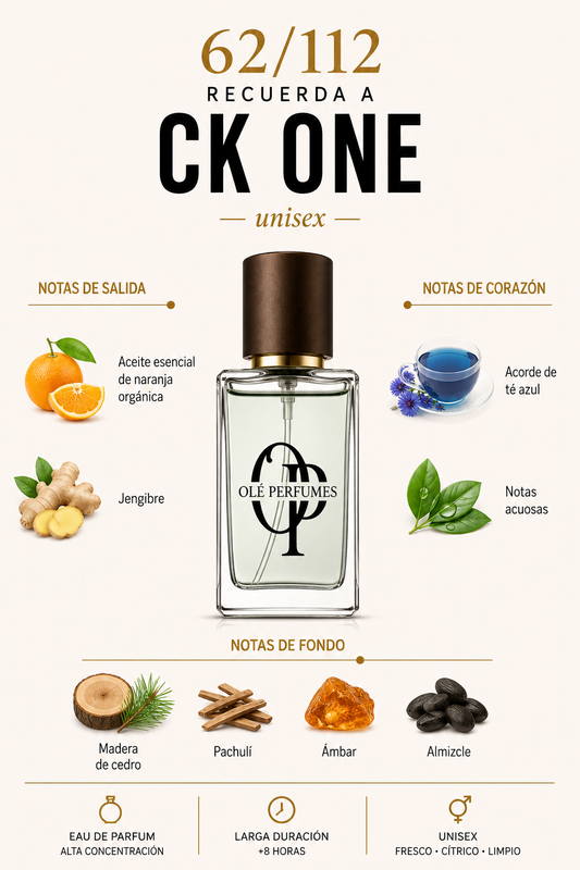 62/112 RECUERDA A CK ONE unisex