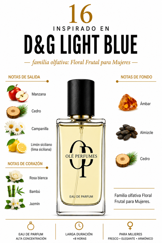 16 INSPIRADO EN D&G LIGHT BLUE