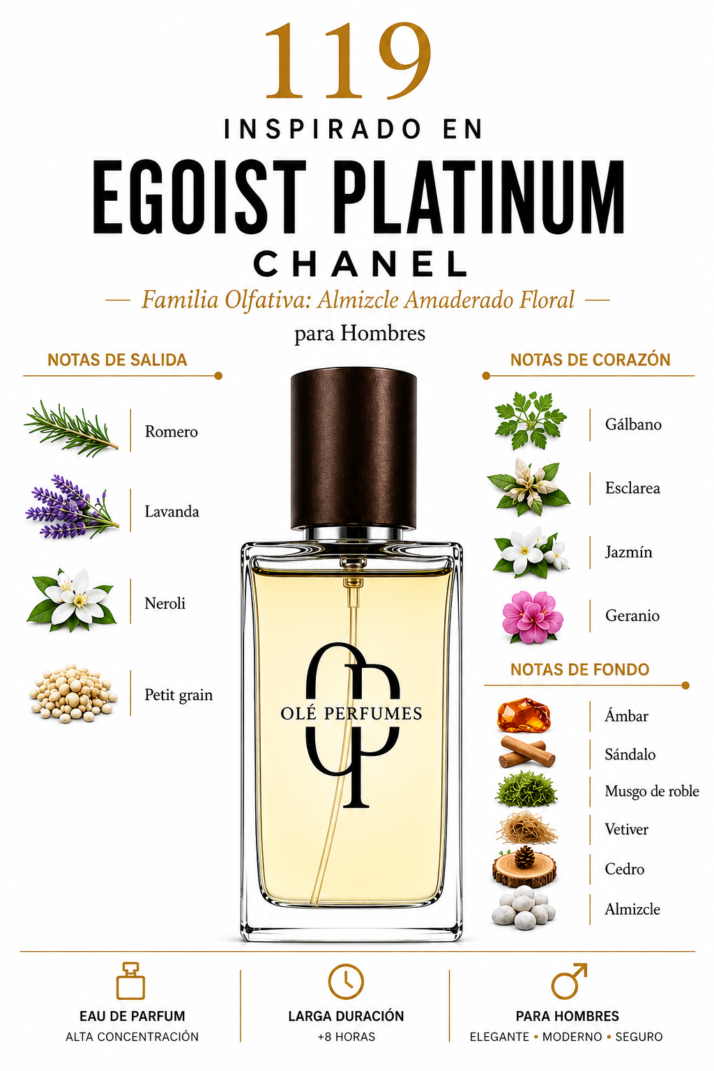 119 INSPIRADO EN EGOIST PLATINUM CHANEL