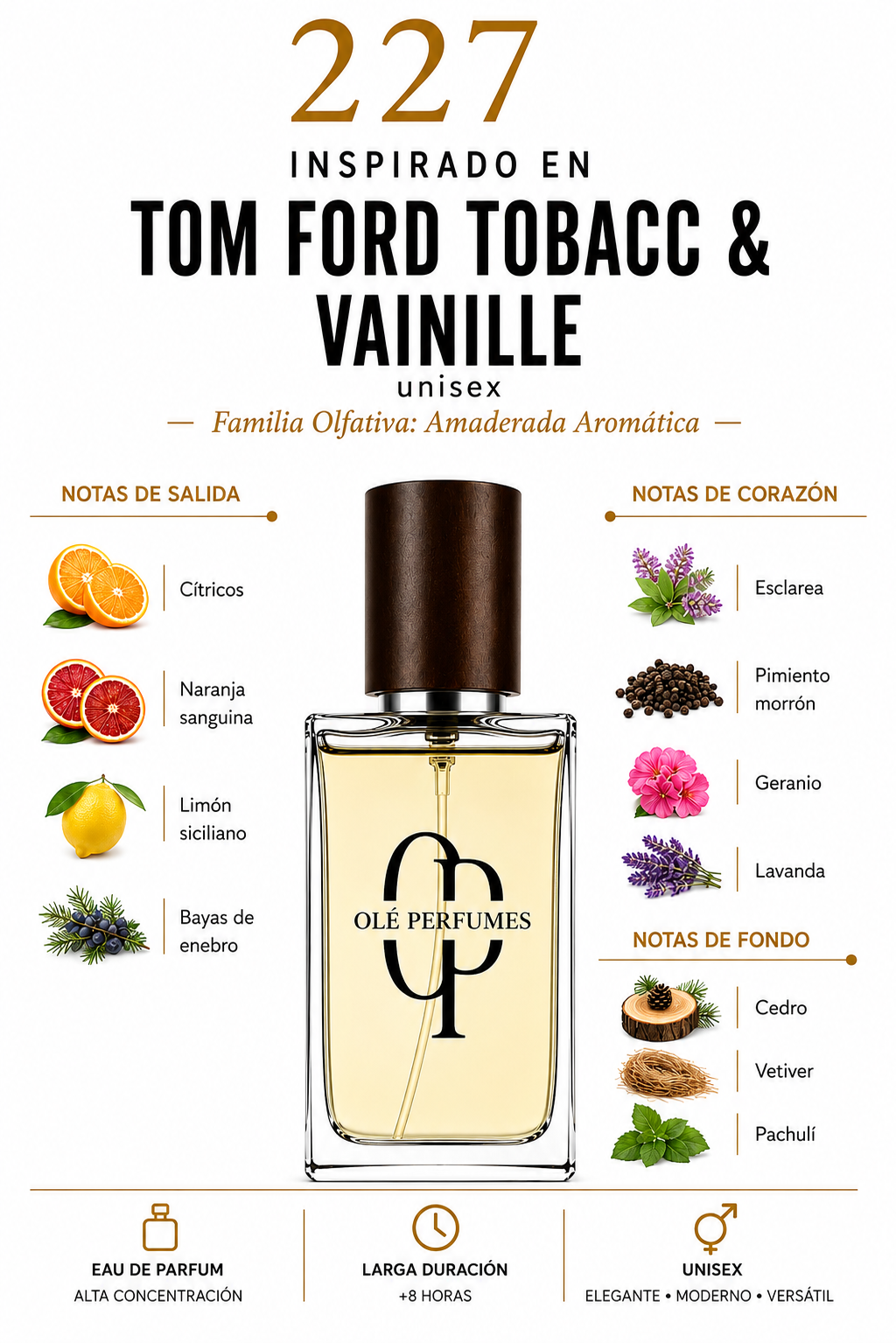 227 INSPIRADO EN TOM FORD TOBACC & VAINILLE unisex