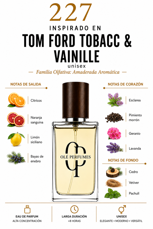 227 INSPIRADO EN TOM FORD TOBACC & VAINILLE unisex