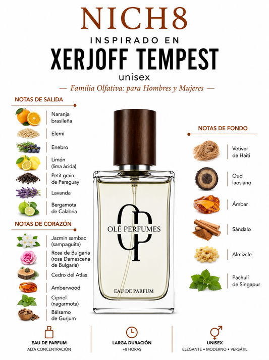 NICH8 INSPIRADO EN XERJOFF TEMPEST unisex
